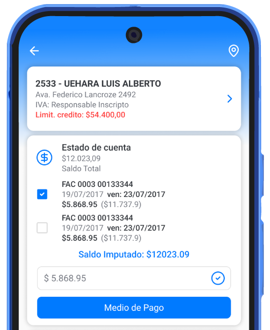 Conquer Ventas - Funcionalidad de cobranzas